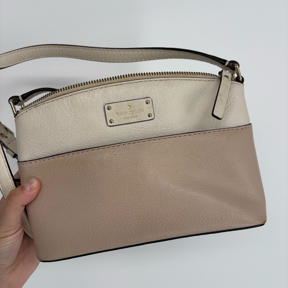 Kate Spade Cream and Tan Crossbody Women's Bag Grove Street Millie